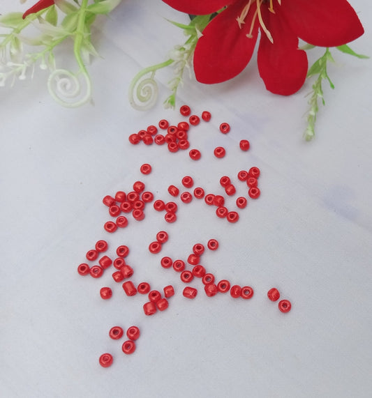 25 GRAM RED SEED BEADS