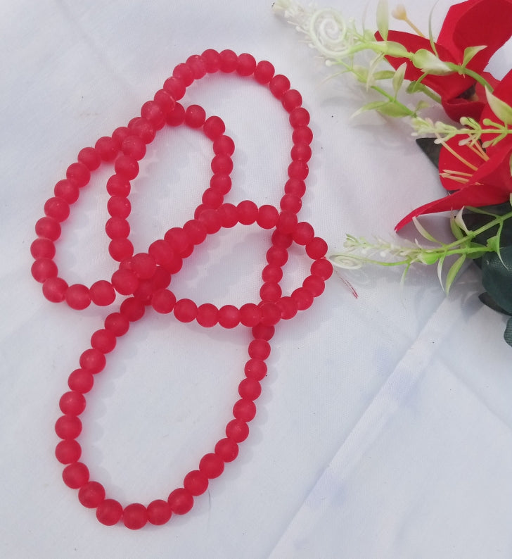 RED MATTE BEADS STRING