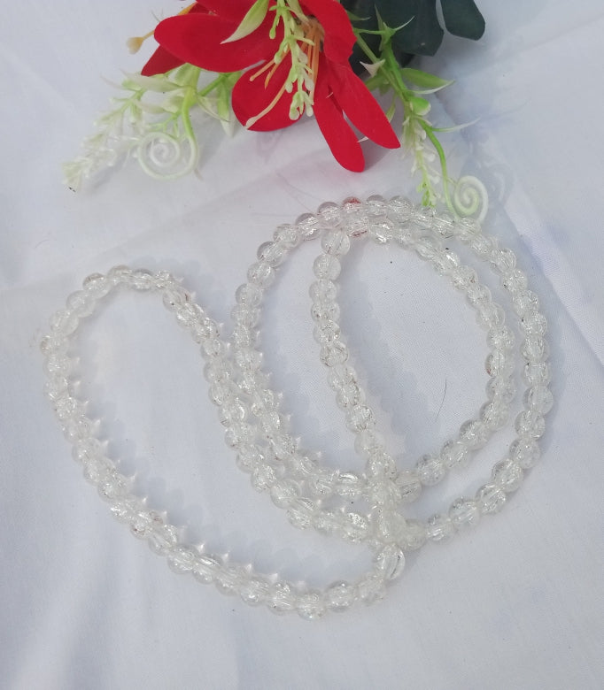 WHITE CRACK BEADS STRING