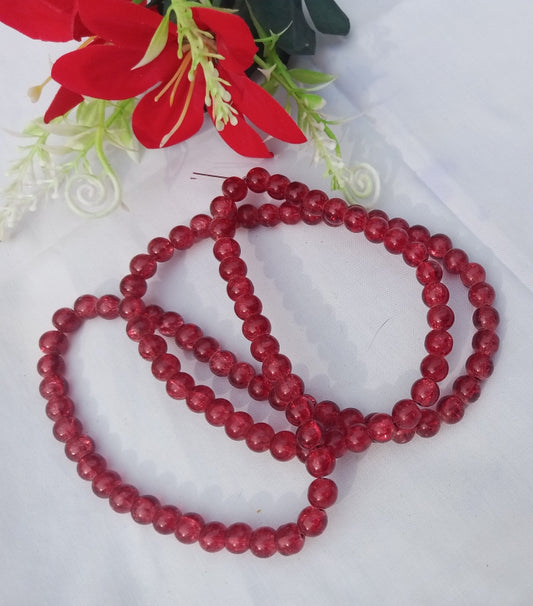 RED CRACK BEADS STRING