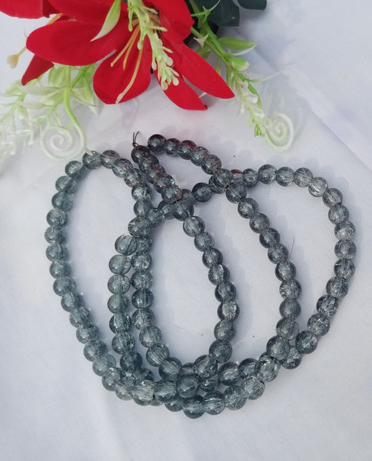 BLACK CRACK BEADS STRING