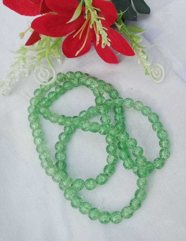 GREEN CRACK BEADS STRING